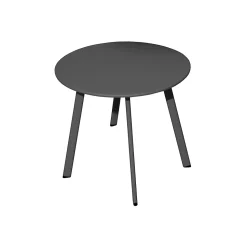 Table basse de jardin ronde en acier graphite ProLoisirs Massai ø40 cm