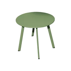 Table basse de jardin ronde en acier amande ProLoisirs Massai ø50 cm