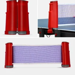 Table de ping pong INDOOR bleue - table pliable avec 4 raquettes et 6 balles. pour utilisation intérieure. sport tennis de table
