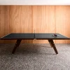 Table de ping pong intérieur deluxe gris avec 2 raquettes et 3 balles