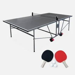 Table de ping pong OUTDOOR. avec 2 raquettes et 3 balles. pour utilisation extérieure + Housse en PVC