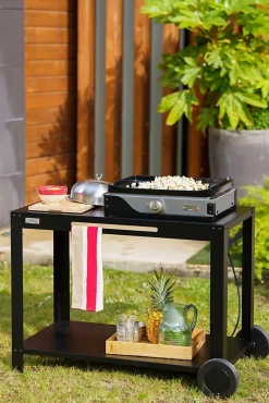 Table desserte 110 XL acier noir Le Marquier