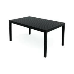 Table d'extérieur Dmica, Etagère à manger rectangulaire extensible, Table de jardin extensible, 150x90h72 cm, Anthracite