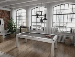Table transformable blanche - Billard & Ping-pong - L182 x l102 x H80 cm - HENK