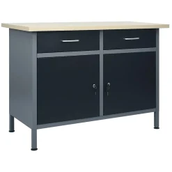 Établi Noir 120x60x85 cm Acier vidaXL