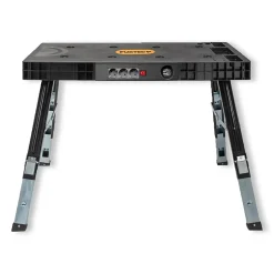 Établi pliant - FUXTEC FX-WB - table de travail, échafaudage, chevalet de sciage, planche à roulettes