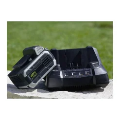 Taille Haie sur perche télescopique 40V - Lame de 43cm -Batterie Lithium 2,5Ah + Chargeur Led 40V - Sangle d'épaule IKRA