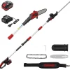 Taille-haie rétractable rechargeable 20 V, batterie 4000mAh, 420mm