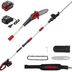 Taille-haie rétractable rechargeable 20 V, batterie 4000mAh, 420mm