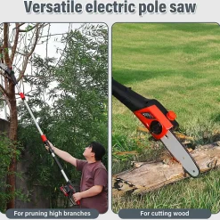 Taille-haie rétractable rechargeable 20 V, batterie 4000mAh, 420mm