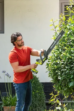 Taille-haie sans fil avec batterie 18 V - longueur de la lame 50 cm - écartement des dents 24 mm - Ryobi RY18HT50A-125