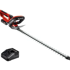 Taille-haie sans fil avec batterie 18 V - longueur de la lame 55 cm - écartement des dents 18 mm - Einhell GC-CH 1855/1 Li Kit (1x2,5 Ah)