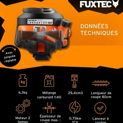 Taille-haies thermique professionnel - FUXTEC FX-MHP126 - 25,4cm3 lame 80cm