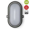 TARTARUGA: Hublot ovale à LED intégrés 6W noir. IP44
