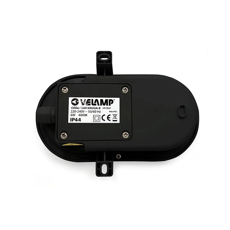 TARTARUGA: Hublot ovale à LED intégrés 6W noir. IP44
