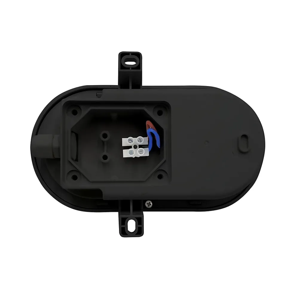TARTARUGA: Hublot ovale à LED intégrés 6W noir. IP44
