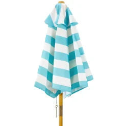 Teamson Kids Table de pique nique enfants avec parasol Bleu