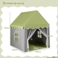 Tente de Jeu pour Enfants Intérieur et Extérieur, pour enfant avec Tapis épais, pour Noël, 105 x 120 x 140 CM (Vert)