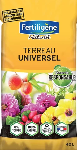 Terreau universel sans tourbe Fertiligène 40L
