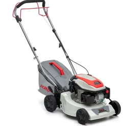 Tondeuse à gazon thermique 145Cm3 Largeur de Coupe 41.8cm Tondeuse autotractée Mulching Moteur 4T Bac 40L Jardin 1000 m² IKRA