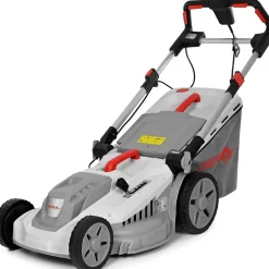 Tondeuse électrique 2000W Tonte & Ramassage Mulching Largeur de coupe 43cm, 5 Hauteurs de coupe, Tondeuse gazon Bac 50L IKRA