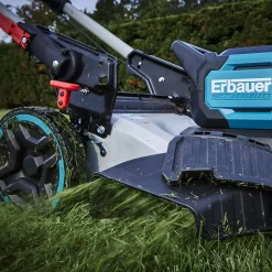 Tondeuse sans fil avec batterie 36V - largeur de coupe 46 cm - hauteur de coupe 25 à 75 mm - bac 60L - Erbauer ERT1043GLM