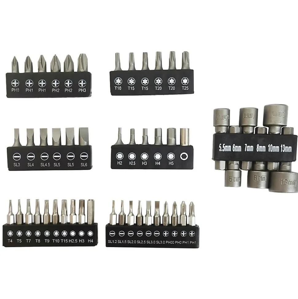 Tournevis multi embouts aimantés 50 pièces avec LED