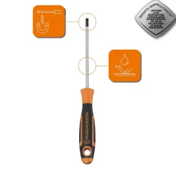 Tournevis plat Magnusson 100 x 4mm noir et orange