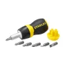 Tournevis porte-embout boule bi-matière Stanley + 5 embouts