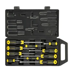 Tournevis Stanley en coffret, assortiment de 10 pièces