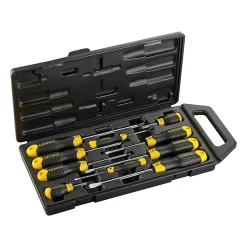 Tournevis Stanley en coffret, assortiment de 10 pièces