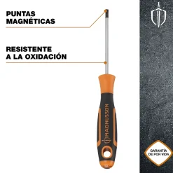 Tournevis tête plate 3,5 mm Magnusson bout magnétique lame longueur 75 mm
