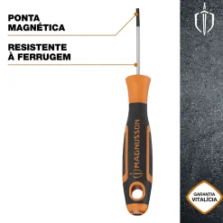 Tournevis tête plate 2,5 mm Magnusson bout magnétique lame longueur 50 mm