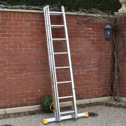Trade Master Pro Échelle Coulissante 3 Plans Aluminium 150 kg Load Clips Auto Certifiée EN131 Pro 3x11