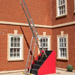 Trade Master Pro Échelle extensible combinée 3 sections Escalier marche et autoportante Aluminium 150 kg Load Certifiée EN131 3x10
