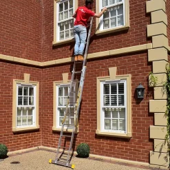 Trade Master Pro Échelle extensible combinée 2 sections Escalier marche et autoportante Aluminium 150 kg Load Certifiée EN131 2x9