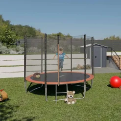 Trampoline Diamètre 2,44 m avec filet de sécurité et échelle