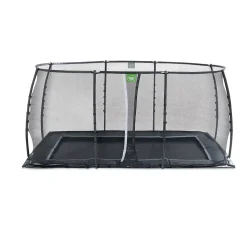 Trampoline enterré au niveau du sol EXIT Dynamic 244x427cm avec filet de sécurité noir