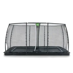 Trampoline enterré au niveau du sol EXIT Dynamic 244x427cm avec filet de sécurité noir