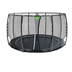 Trampoline enterré au niveau du sol EXIT Dynamic D366cm avec filet de sécurité noir