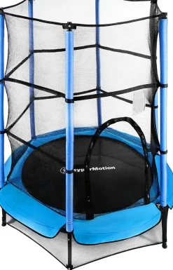Trampoline pour Enfants 3 à 6 ans - 140 cm Diamètre, Jardin & Intérieur - Hauteur 162 cm - Filet de protection