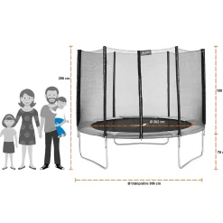 Trampoline rond 300cm avec filet de sécurité- RALLI 300