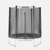 Trampoline rond 180cm gris avec filet de protection