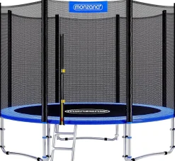 Trampoline Set Complet Filet de sécurité Échelle Protection des Bords Trampoline extérieur Enfants 244cm