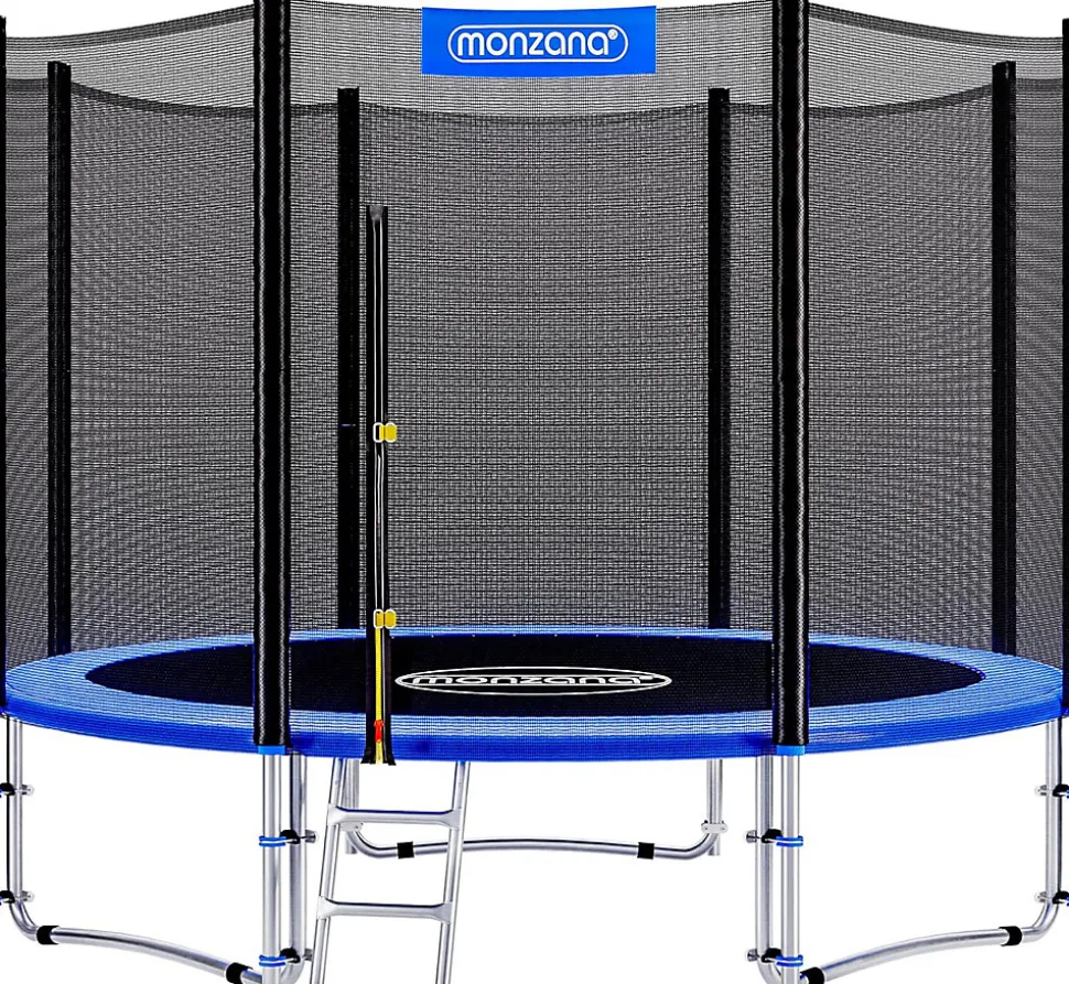 Trampoline Set Complet Filet de sécurité Échelle Protection des Bords Trampoline extérieur Enfants 244cm