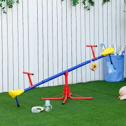 Trébuchet rotatif 360 degrés - balançoire à bascule enfant - multicolore