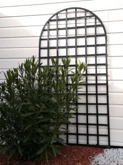 Treillis arche en pin anthracite 100 x h.197 cm