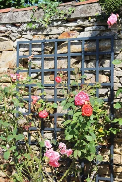 Treillis carré en pin anthracite 100 x h.197 cm