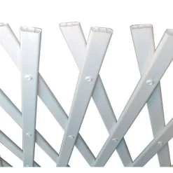 Treillis extensible - Trelliflex - 1 x 3 m - PVC traité anti-UV - Couleur blanche - Kit de fixation inclus