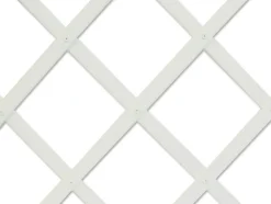 Treillis extensible - Trelliflex - 1 x 3 m - PVC traité anti-UV - Couleur blanche - Kit de fixation inclus